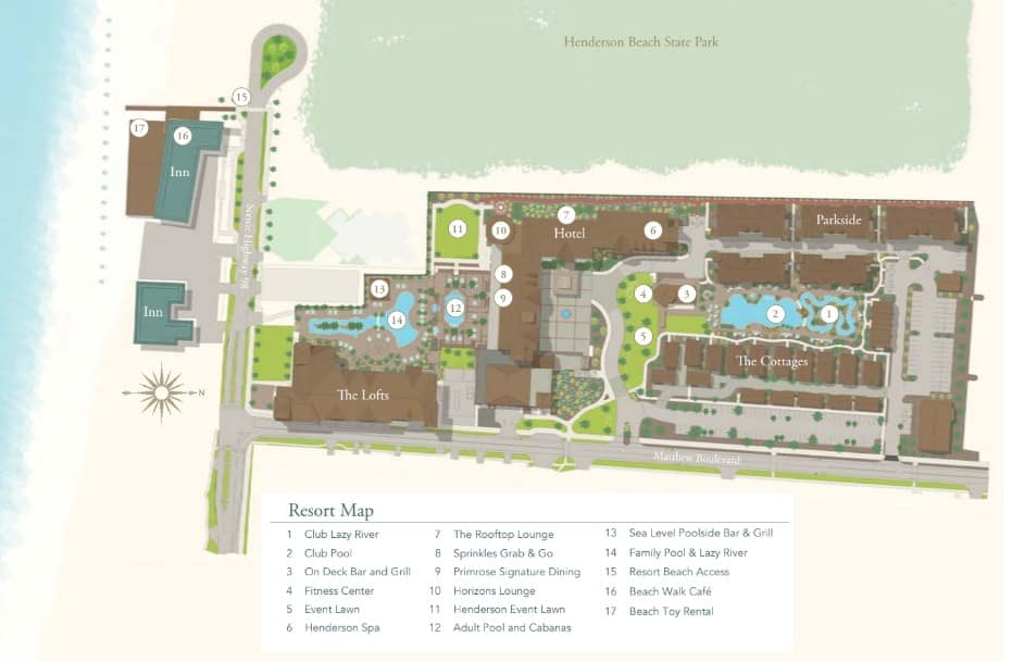 The Club resort map